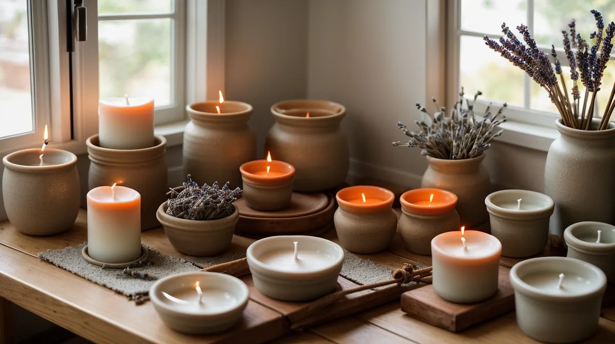 Frascos de vidrio para velas artesanales que resisten altas temperaturas
