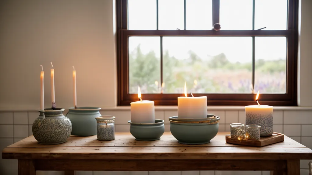 Variedad de jabones artesanales de glicerina con flores secas sobre una tabla de madera
