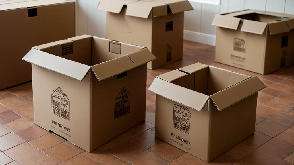 Caja de cartón con paquetes de velas artesanales sobre una báscula de plataforma digital para envíos