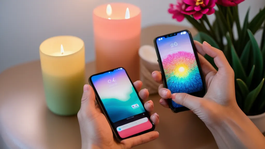 Catálogo digital de velas hechas a mano en un celular, parte del marketing artesanal para negocio en casa