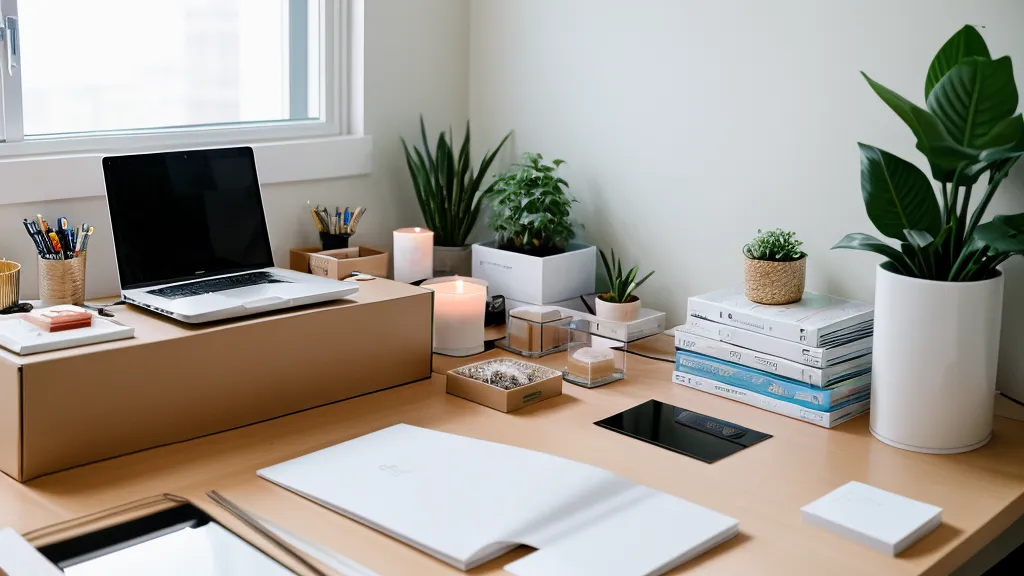 Estación de trabajo con laptop e impresora térmica lista para envíos de velas por paquetería