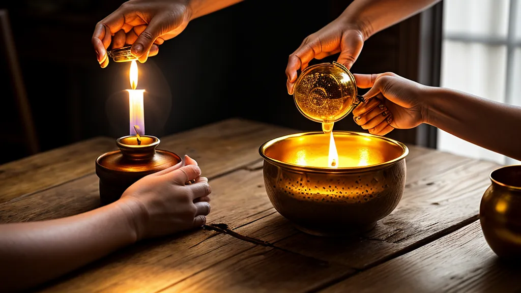 Agregando fragancia a la cera de soja en el punto justo antes de que se evapore el aroma, un paso clave en las velas artesanales