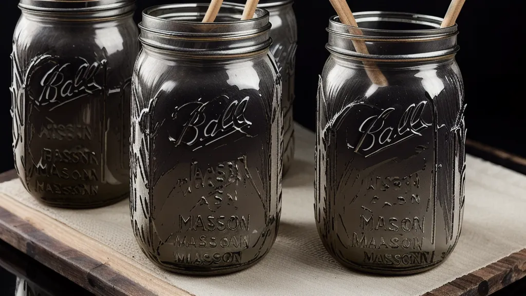 Marcador corrido por el calor en un frasco de vidrio durante pruebas de velas artesanales