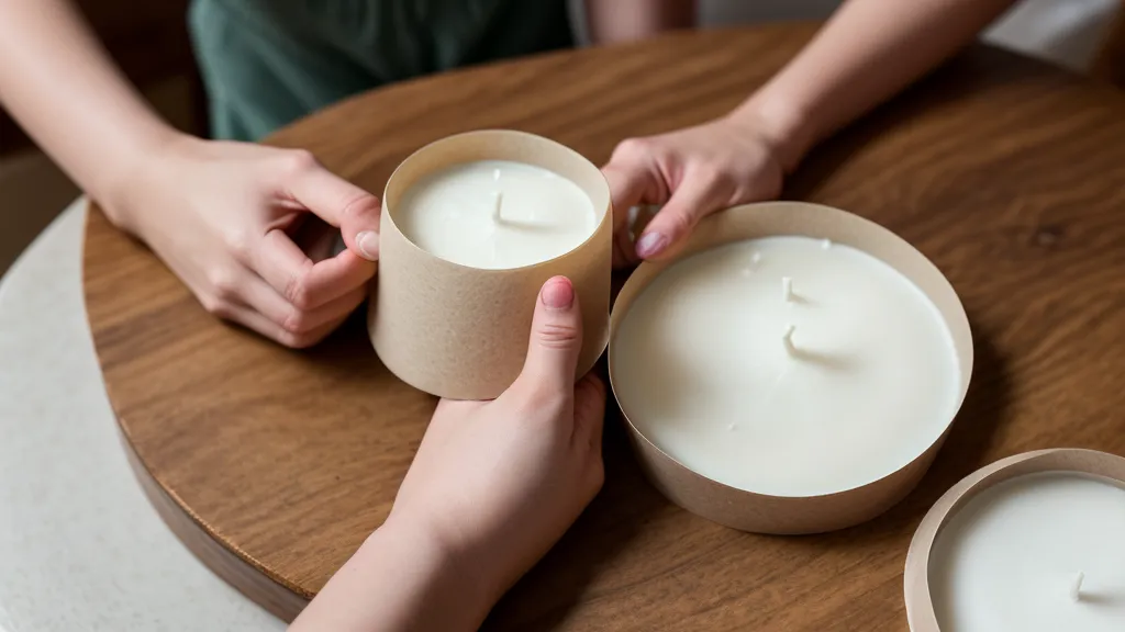 Protector de polvo de cartulina blanca cortado a medida, insumo clave para envases de velas artesanales